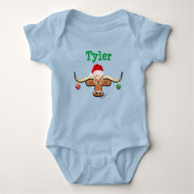 Baby Boy Longhorn Steer Baby Bodysuit