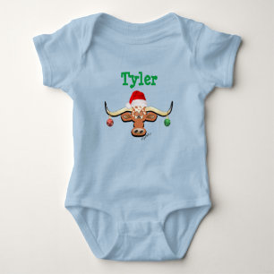 Baby Boy Longhorn Steer Baby Bodysuit Strampler
