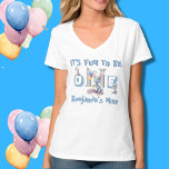 Baby Boy' Mama Name Eine Niedliche Dinosaurier T-Shirt<br><div class="desc">Stellen Sie sich vor, wie viel Spaß es machen würde, mit dem T - Shirt Ihres Geburtstagsjungen - mit diesen Dinosauriern und dem lustigen "ONE" -, ergänzt durch seinen eigenen Skriptnamen, fertig zu werden. Bereit für das Foto und viele glückliche Tage danach. Alle Designfragen senden Sie uns einfach einen Chat...</div>