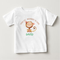 Baby Boy Monkey Erster Geburtstag Kleiner Affe