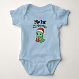 Baby Boy My 1st Christmas Dino Strampler