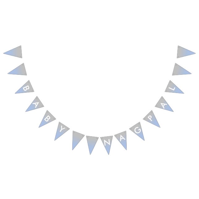 Baby Boy Nagpal Blue und Silver Banner (Alle)