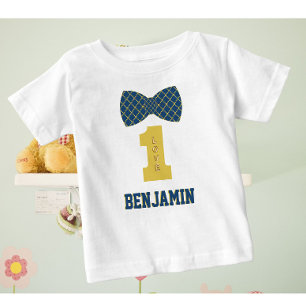 Baby Boy Name Eine Liebe Bow Krawatte Blue T-shirt
