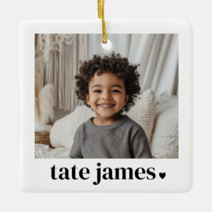 Baby Boy Name Heart Foto Keramikornament