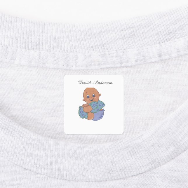 Baby boy - Name Labels Etiketten (Befestigt)
