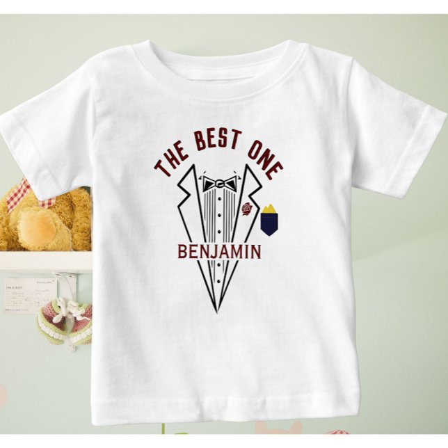 Baby Boy Name One Liebe Tuxedo Baby T-shirt (Von Creator hochgeladen)