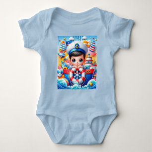 Baby Boy Nautical Adventure Baby Dusche Strampler