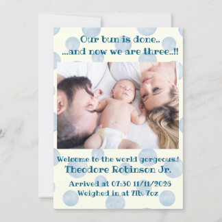 Baby Boy New Ankunft Ankündigung