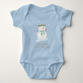 Baby Boy Niedlich Snowman First Christmas Strampler