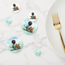 Baby Boy of Color mit seiner Teddy Bear Baby Showe