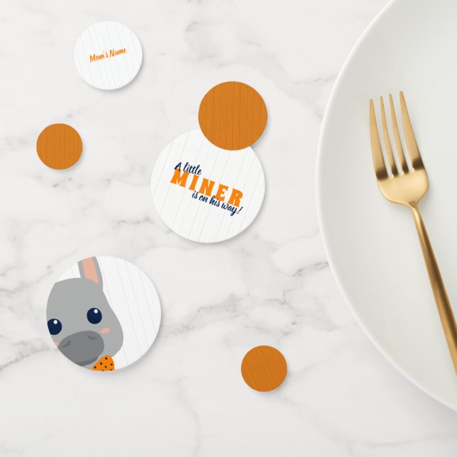 Baby Boy Orange Donkey Baby Dusche Konfetti (Gruppe)