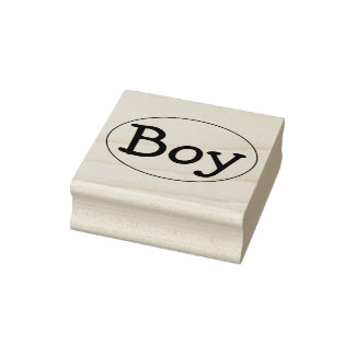Baby Boy Oval Gummistempel