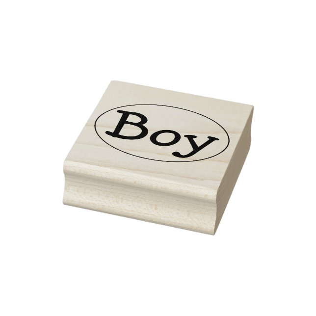 Baby Boy Oval Gummistempel (Stempel)