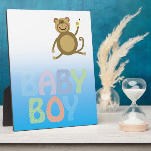 Baby Boy Pale Bluie Two Tone Fotoplatte