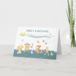 Baby Boy Parade der Tiere von Group Personalize Karte