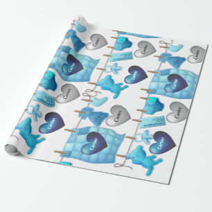 Baby Boy Personalisiert Geschenkpapier