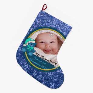 Baby Boy Personalisiert Großer Weihnachtsstrumpf