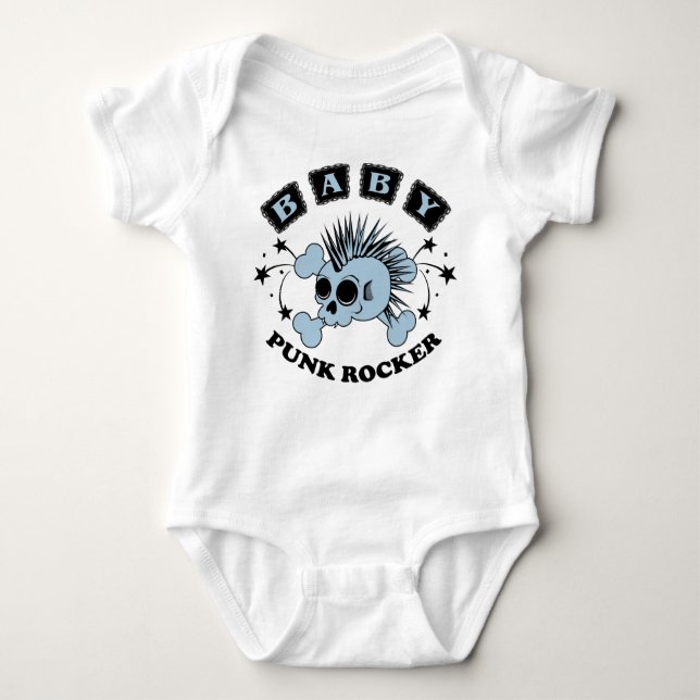 Baby Boy Punk Skull Baby Strampler (Vorderseite)