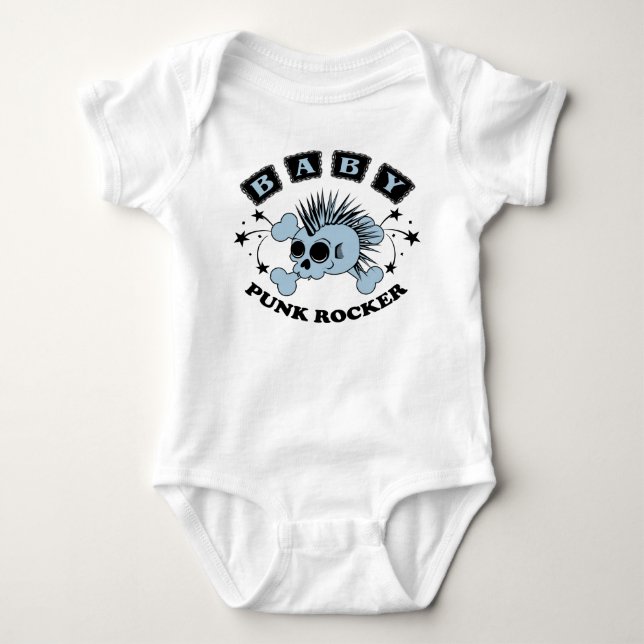 Baby Boy Punk Skull Strampler (Vorderseite)