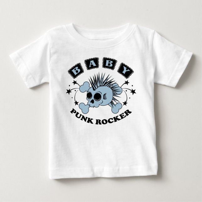 Baby Boy Punk Skull T-shirt (Vorderseite)