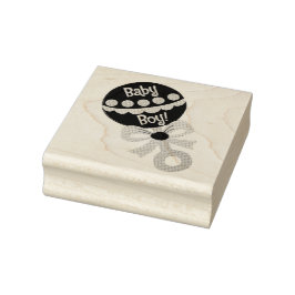 Baby Boy Rattle Gummistempel
