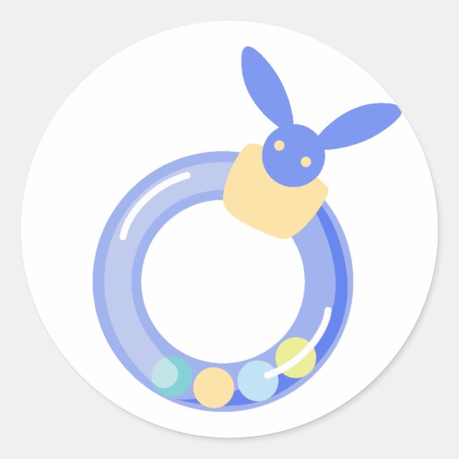 Baby Boy Rattle Stickers (Vorderseite)