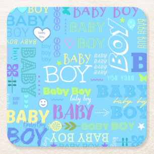 Baby Boy Rechteckiger Pappuntersetzer