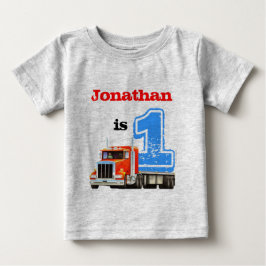 Baby Boy Red Flat Bed Truck 1. Geburtstag T-shirt