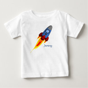 Baby Boy Rocket T - Shirt Personalisiert