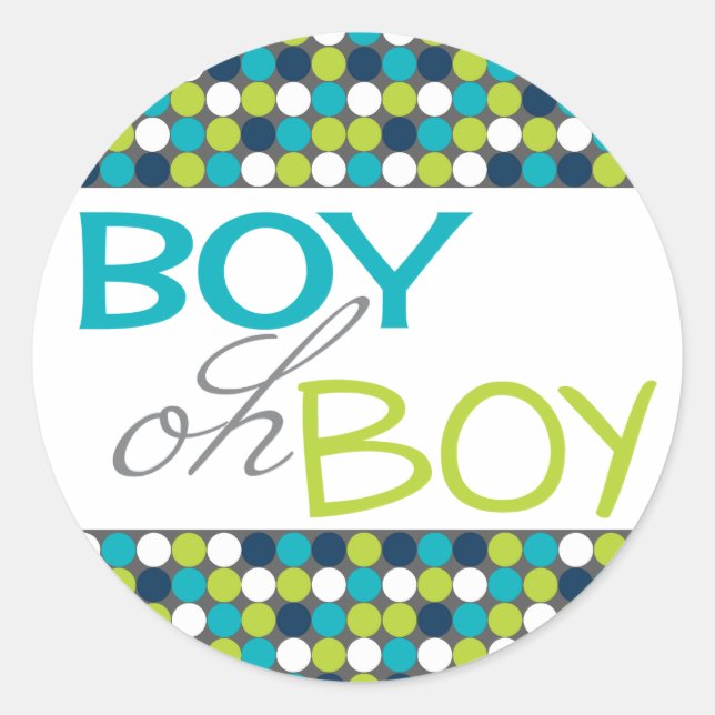 Baby Boy Round Gour Sticker (Vorderseite)