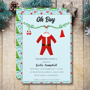Baby Boy Santa Outfit Baby Shower Einladung