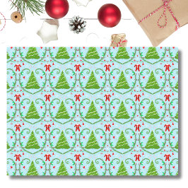 Baby Boy Santa Outfit Weihnachtsbaum Muster Seidenpapier