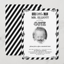 Baby Boy Schnurrbart 1. Geburtstagsfeier Foto-Einl