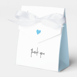 Baby Boy Shower Blue Heart Ribbon Vielen Dank Geschenkschachtel