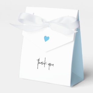 Baby Boy Shower Blue Heart Ribbon Vielen Dank Geschenkschachtel