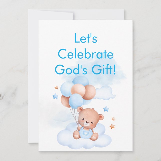 Baby Boy Shower Christian Bible Verse Save Date Save The Date (Vorderseite)