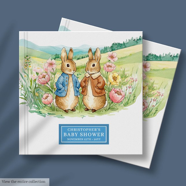 Baby Boy Shower Gästebuch Peter Rabbit (Baby Boy Shower Guest Book Peter Rabbit)