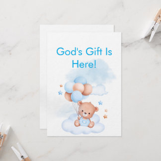 Baby Boy Shower Invite With Christian Bible Verse Einladung