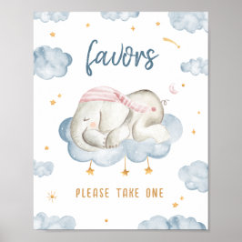Baby Boy Shower Lieblings-Poster-Zeichen - Elefant Poster
