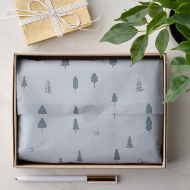 Baby Boy Shower Mountain Thema Woodland Geschenkwr Seidenpapier (Geschenk)