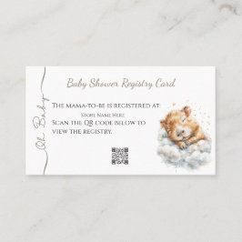 Baby Boy Shower • Registry Card • Capybara Visitenkarte