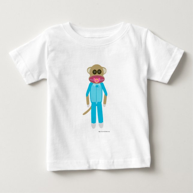 Baby Boy Sock Monkey T-shirt (Vorderseite)