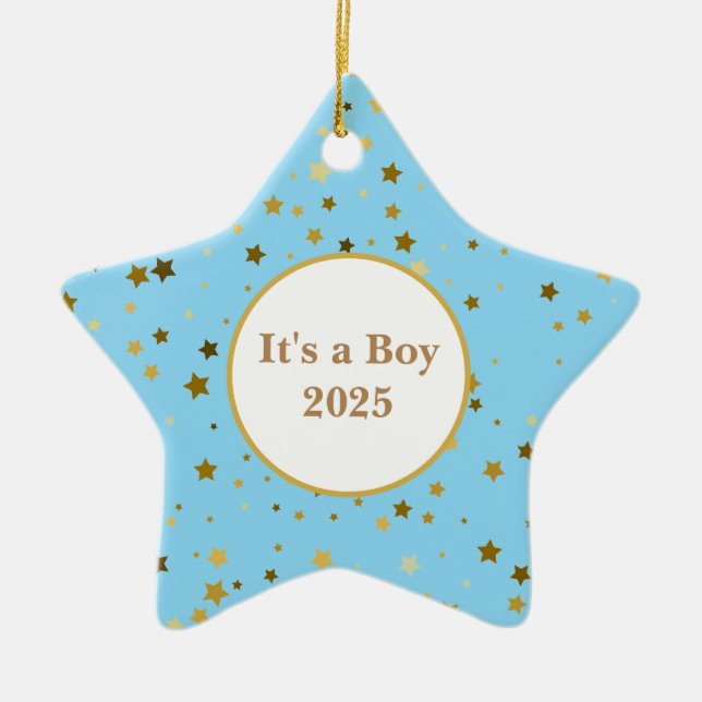 Baby Boy Star Ornament (Vorne)