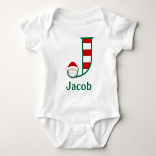 Baby Boy Striped Santa Christmas Bodysuit Brief J Strampler