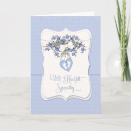 Baby Boy Sympathy Card mit Tiny Baby Feet Prints Karte