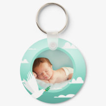 Baby Boy Taufe Tauben Wolken Bilderrahmen