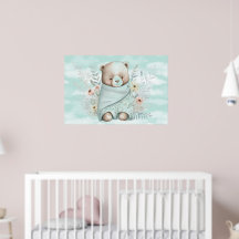 Baby Boy Teddy Bär in einer Decke