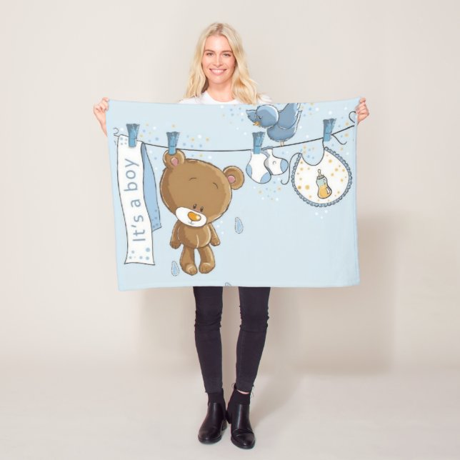 Baby Boy Teddy Bear Baby Blanket Fleecedecke (Beispiel)