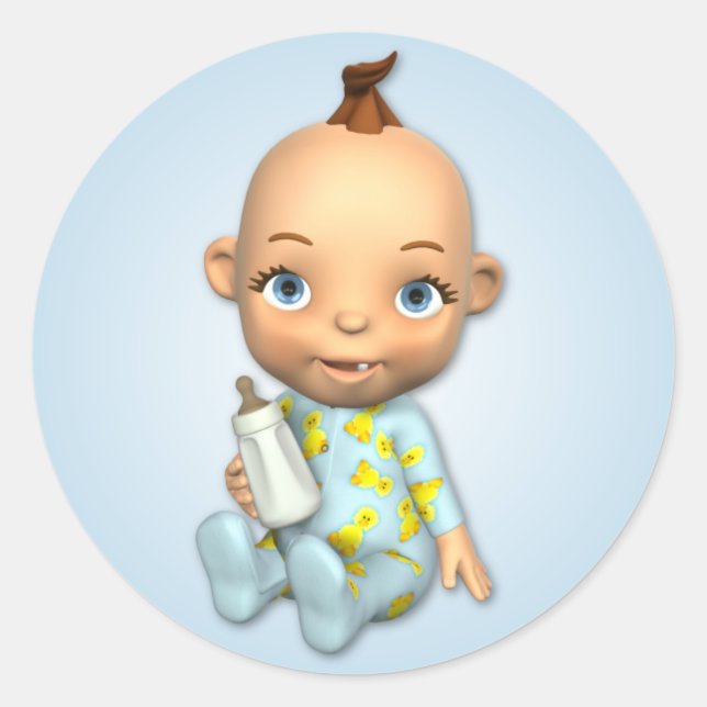 Baby Boy Toon Sticker (Vorderseite)