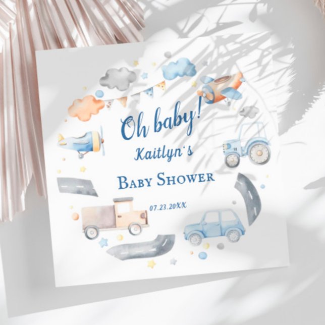 Baby Boy Transportwagen Kinderdusche Serviette (Von Creator hochgeladen)